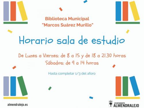 La Biblioteca amplía el horario de la sala de estudio