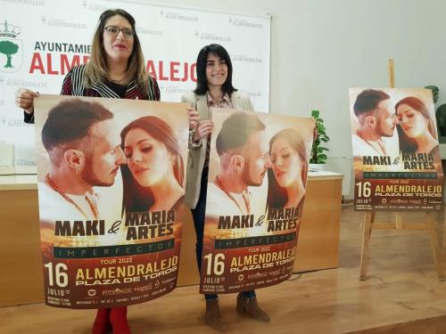 La Plaza de Toros acogerá un concierto de Maki y María Artes el 16 de julio